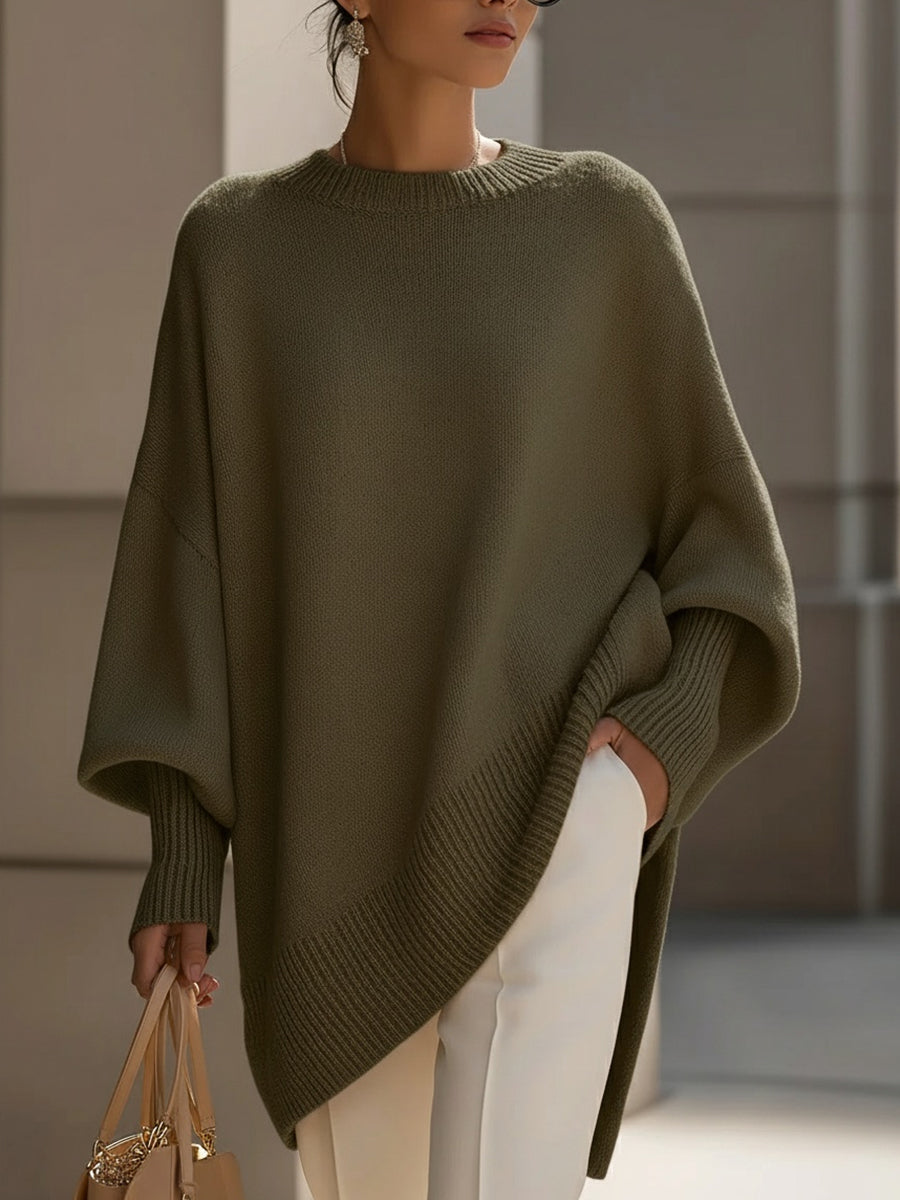 Women's Oversized Knit Sweater With A Relaxed Fit – A Warm And Versatile Knit For Fall, Winter, Everyday Wear, And Layered Looks