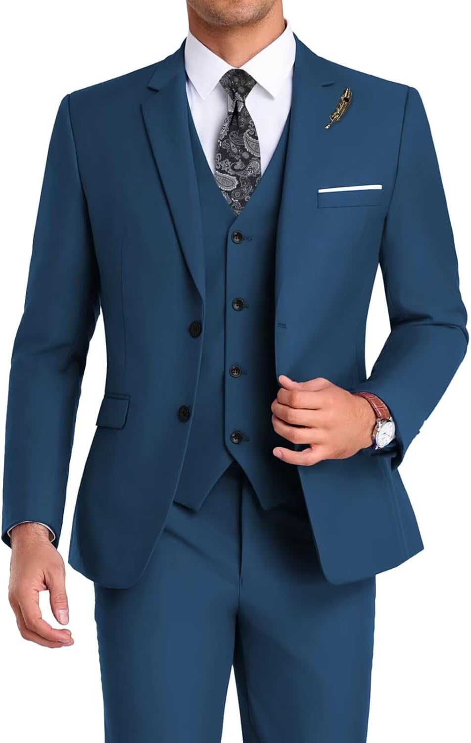 Men's Formal 3-piece Suit With An Elegant, Tailored Fit – A Stylish Suit Set For Weddings, Business, And Formal Occasions