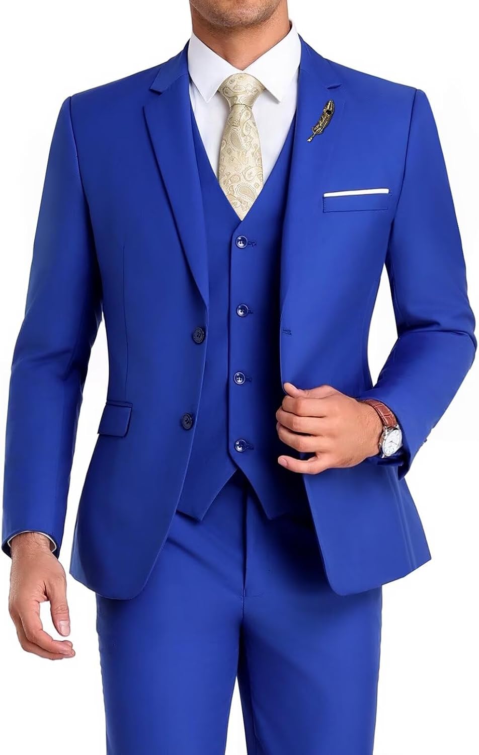 Men's Formal 3-piece Suit With An Elegant, Tailored Fit – A Stylish Suit Set For Weddings, Business, And Formal Occasions