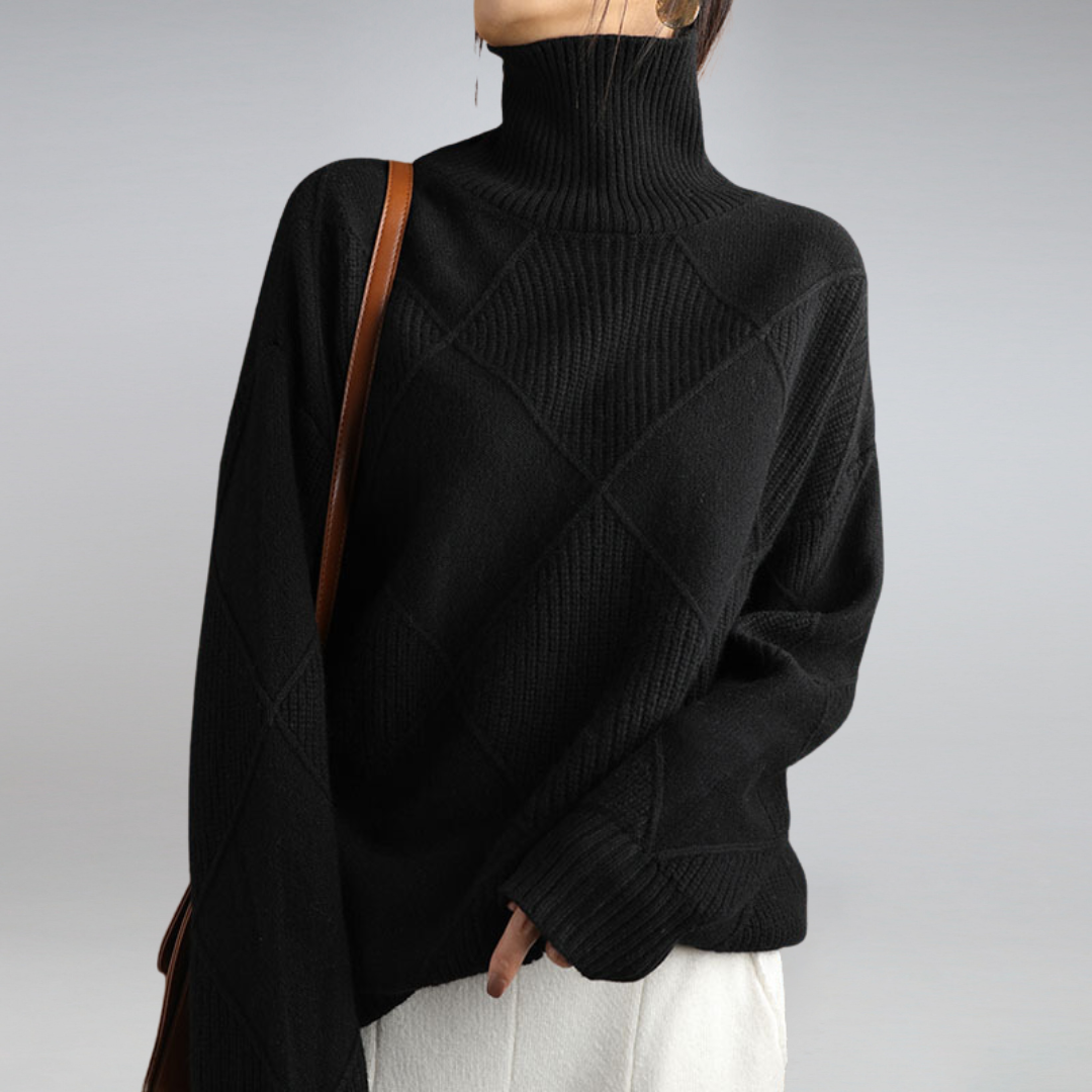 Arcangela - Women's Turtleneck Sweater Elegant Style