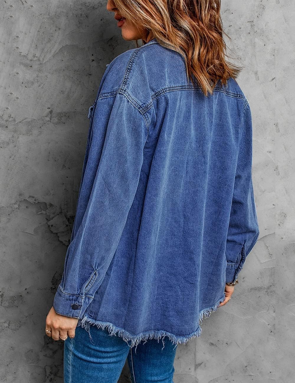 Pontia – Women's Denim Jacket with Distressed Effect