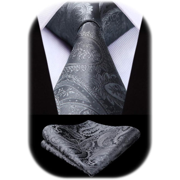 Men's Tie Set With A Paisley Jacquard Pattern – Elegant Formal Accessories For Weddings, Festive Events, And Special Occasions