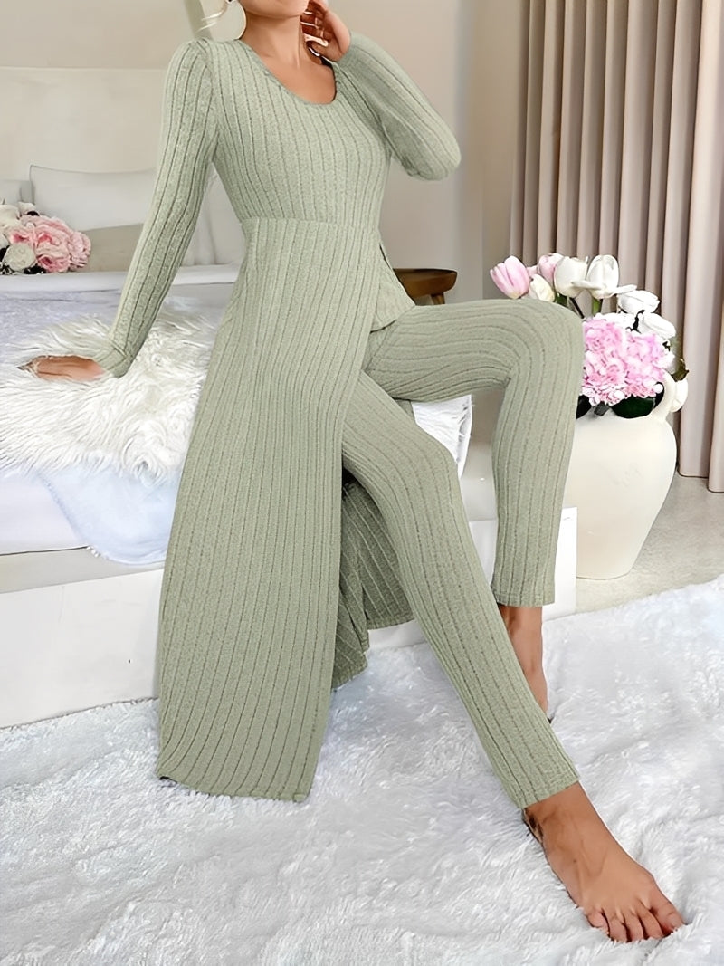 Violetta – Elegant Soft Ribbed Co-ord for Women