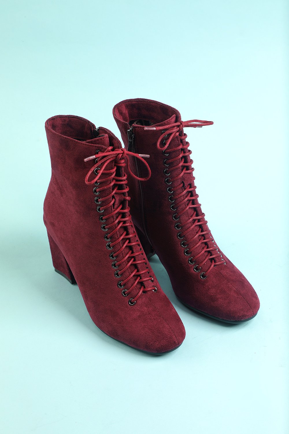 Hermina - Burgundy Martin Style Boots, Bold and Comfortable