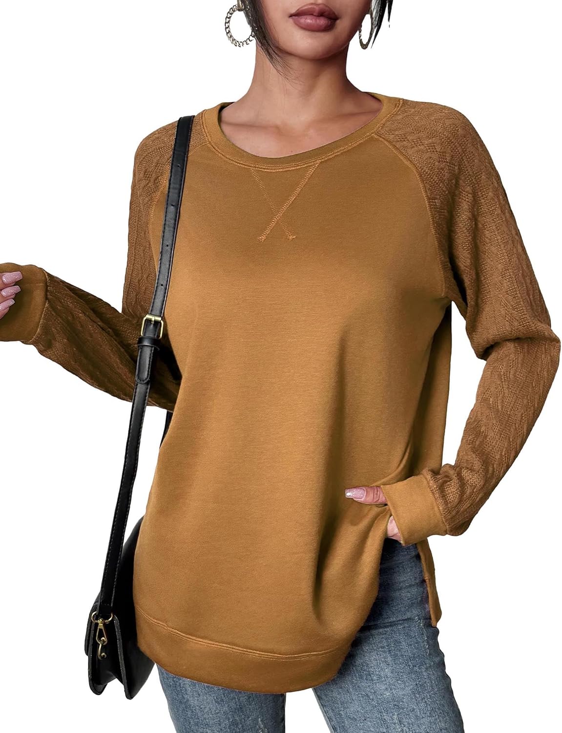 Pellegrina – Lightweight Women's Sweatshirt with Crafted Sleeves