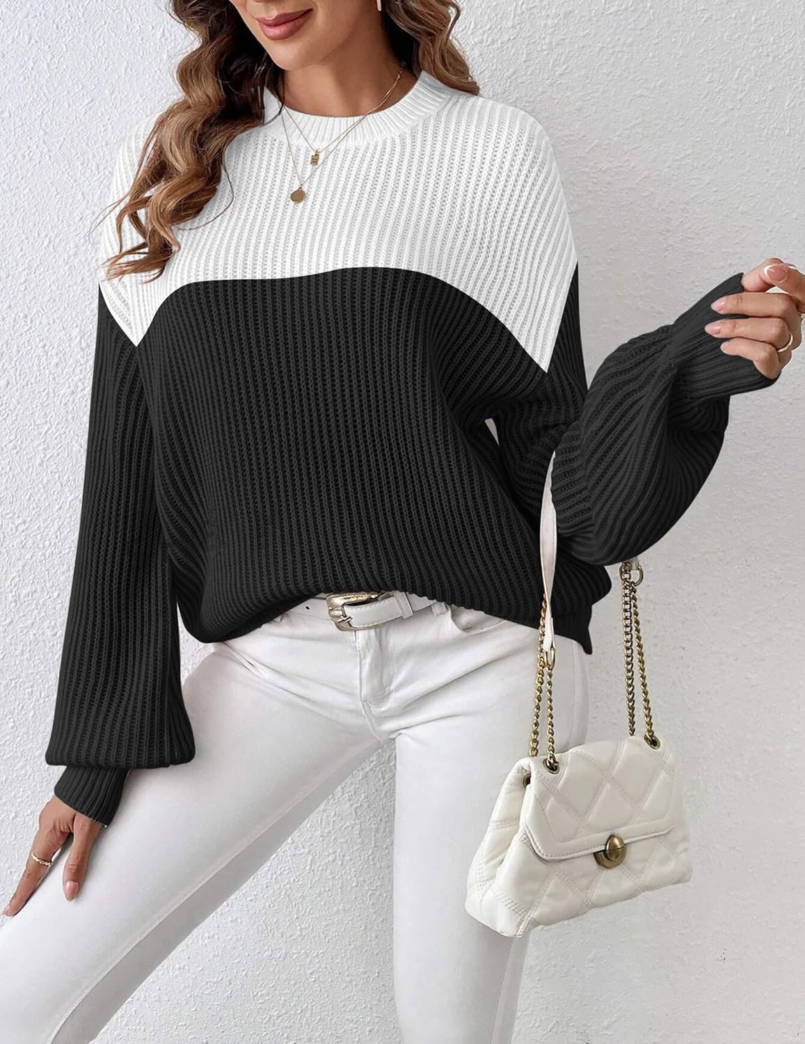 Palora – Women's Long Sleeve Colour Block Sweater