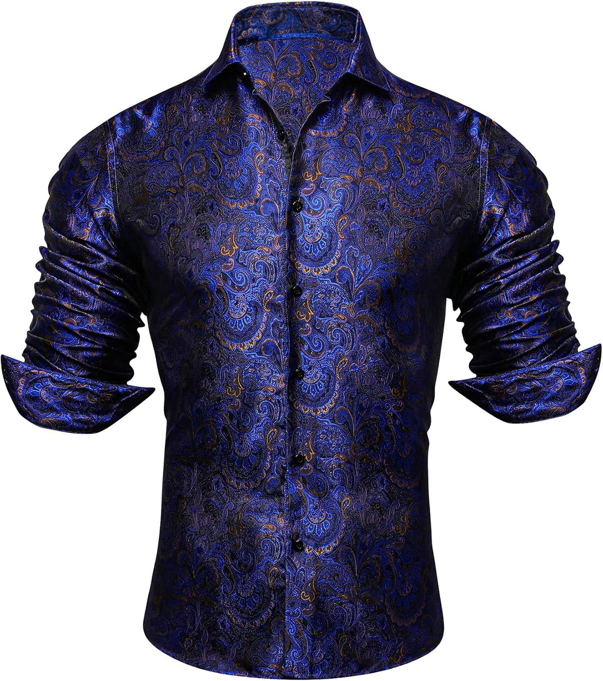 Men's Long-sleeved Paisley Jacquard Shirt – An Elegant Shirt For Weddings, Parties, Evening Wear, And Special Occasions