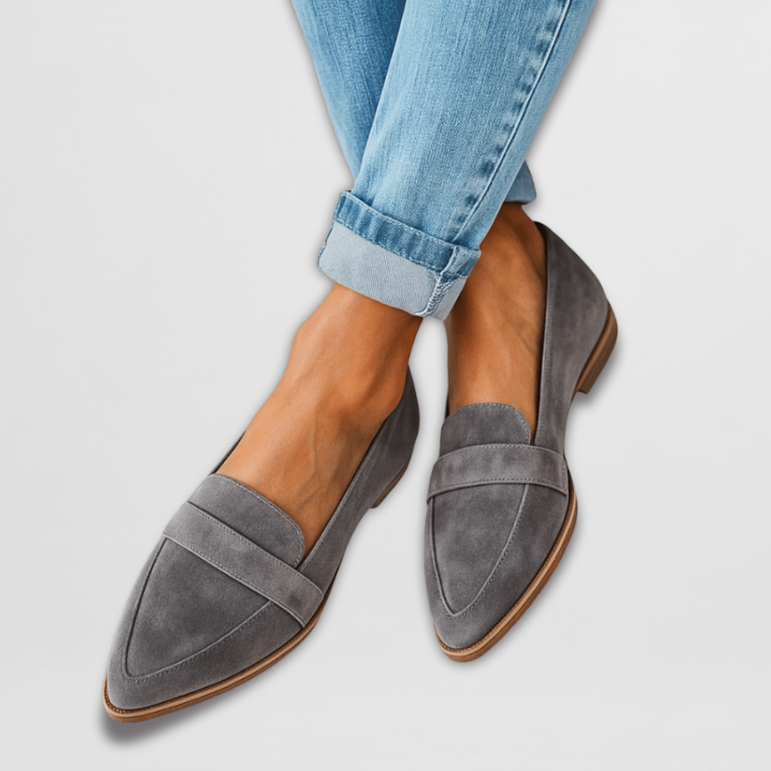 Aria | Women Brown Suede Classic Penny Loafers
