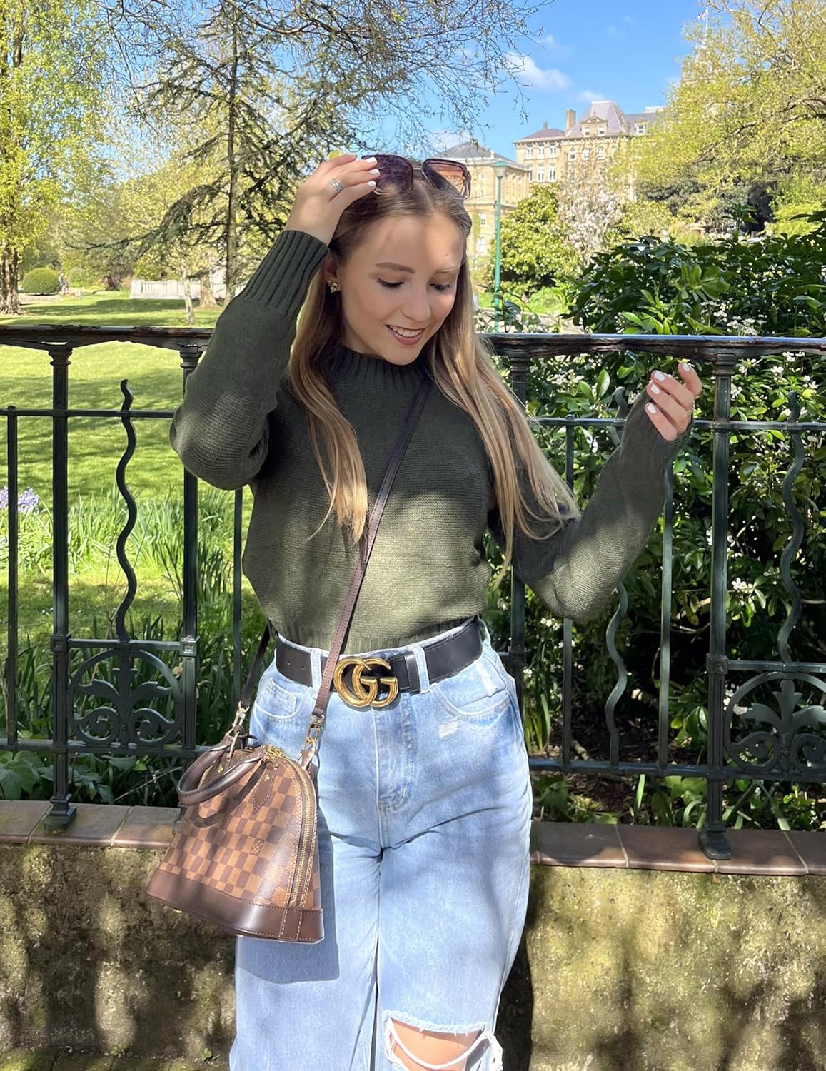 Porsia – Women's Short Crew Neck Autumn Jumper