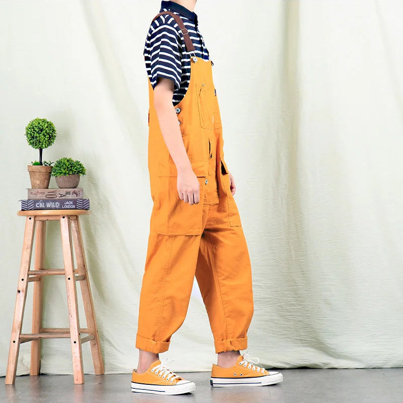 Men's Cargo Bib Overalls With Multiple Pockets – Practical Work Pants In A Jumpsuit Style For Work, Everyday Use, And Leisure