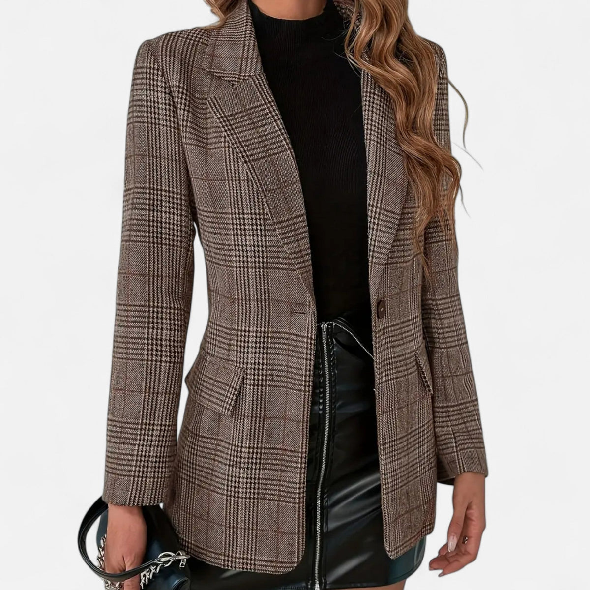 Women's Checkered Blazer With A Single-breasted Closure – A Classic, Heritage-inspired Jacket For The Office, Everyday Wear, And Smart-casual Style