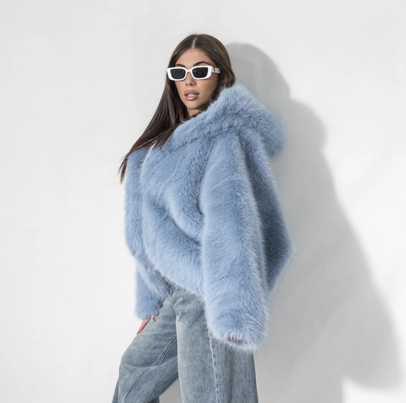 Verna – Luxurious Soft Fur Women's Hooded Coat