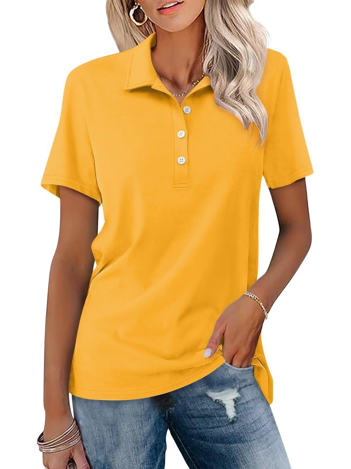 Women's Classic Polo Shirt - Short-sleeve Minimalist Top For Smart Casual Everyday Wear