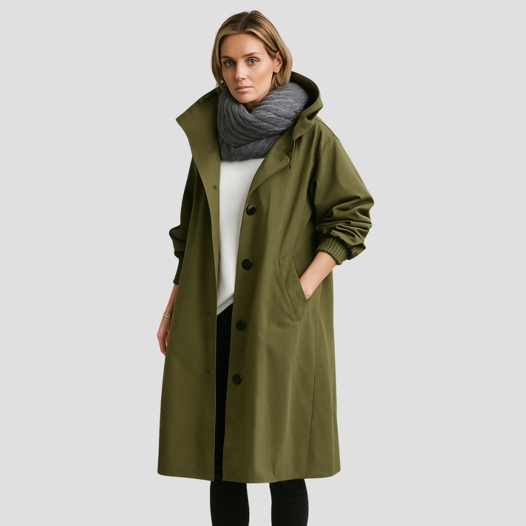 Amelia – Elegant Oversized Trench Coat for Women