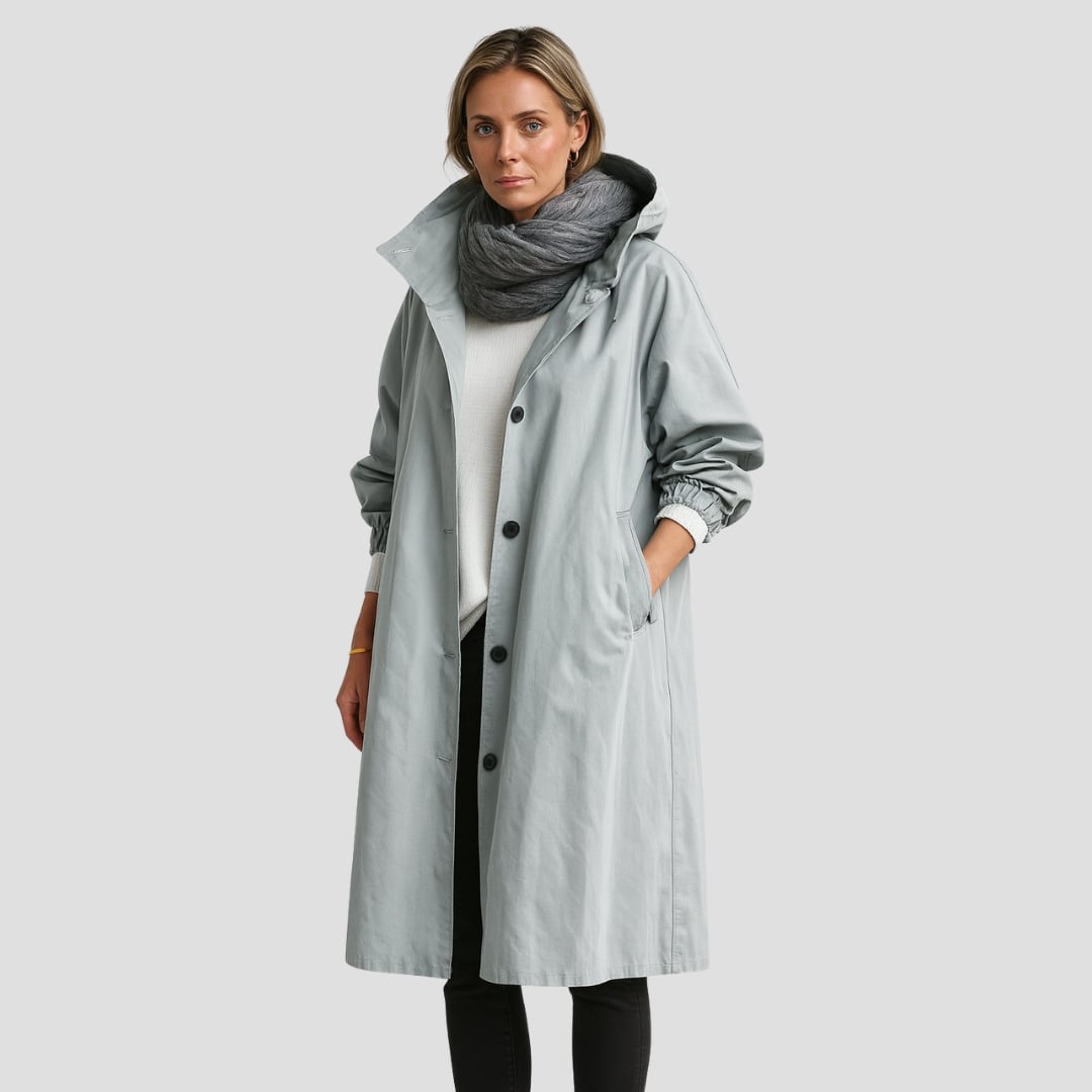 Amelia – Elegant Oversized Trench Coat for Women