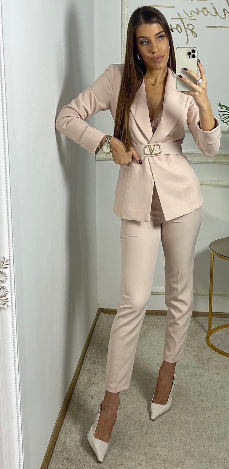 Angela - Elegant Suit with Embroidered Details