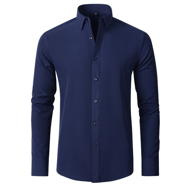 Men's Stretch Dress Shirt - Wrinkle-resistant Slim Fit Shirt For Smart Formal Wear
