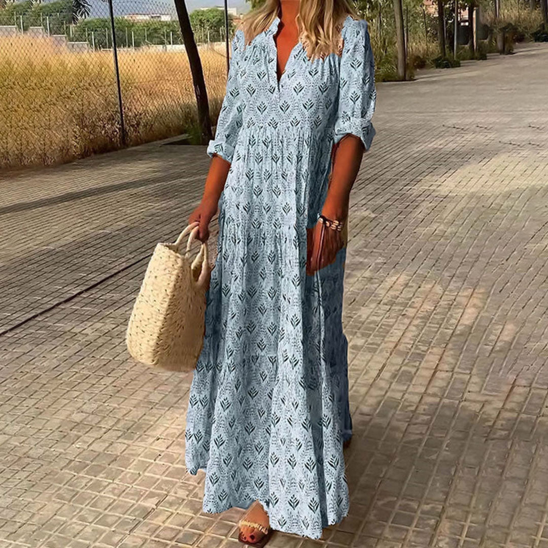 Elodie | Women Relaxed Fit Long Sleeve Boho Maxi Dress