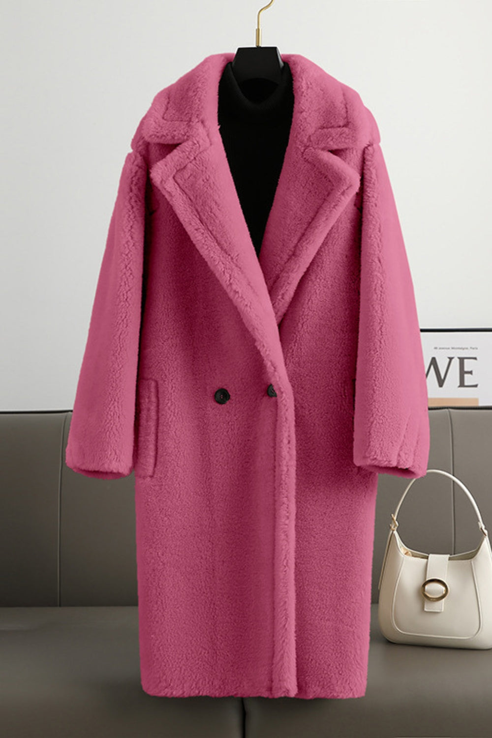 Fiorella - Long teddy-effect coat, sophisticated style and winter comfort