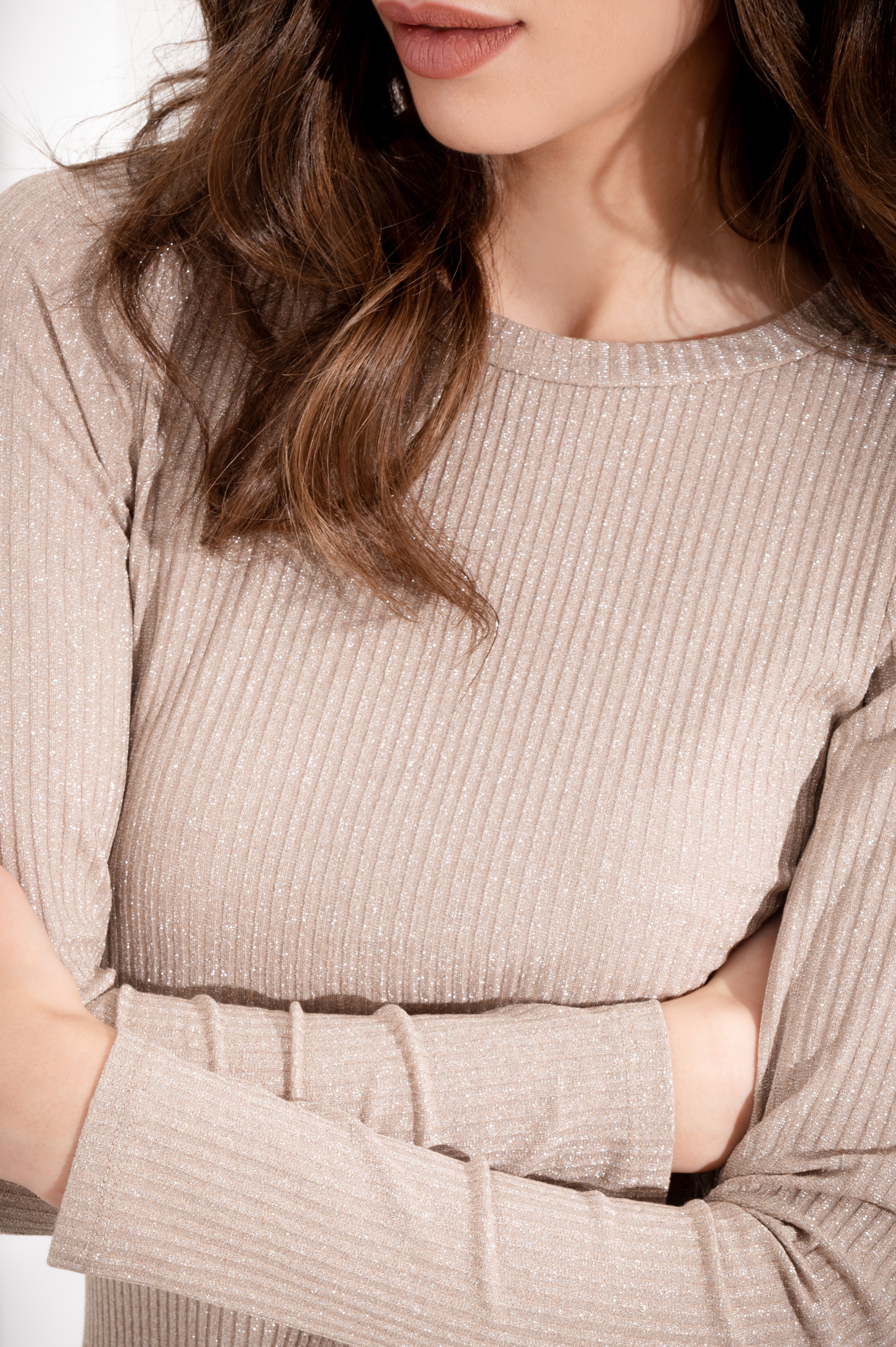 Joelle - Elegant Women's Jumper with Shimmering Effect