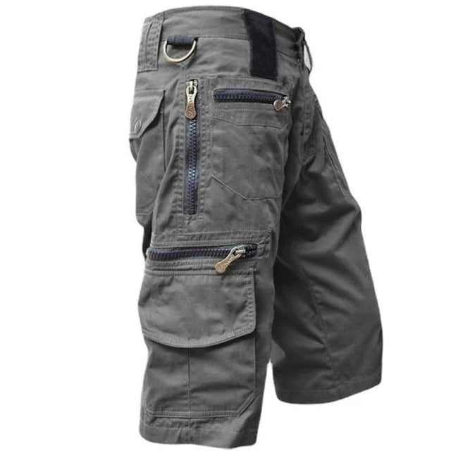 Men's Cargo Shorts - Multi-pocket Utility ZIP Shorts For Outdoor And Casual Wear