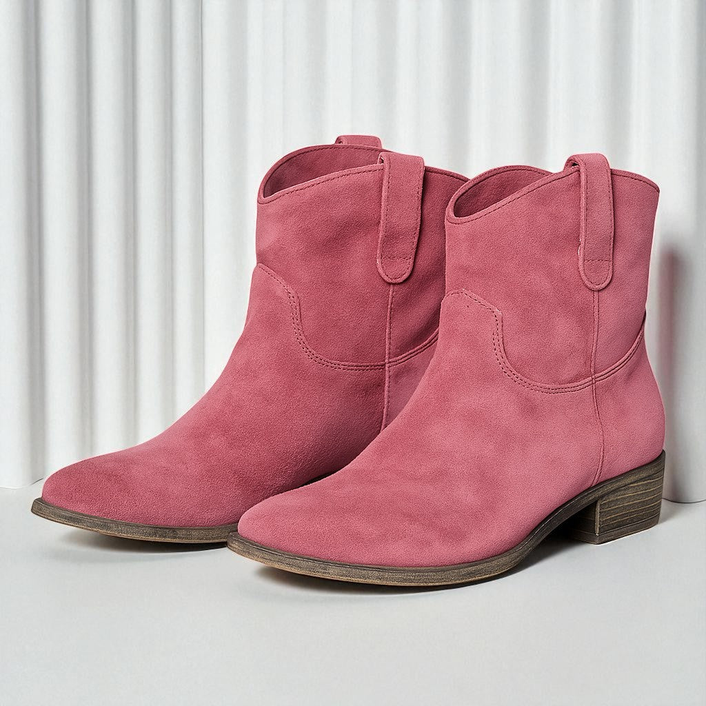 Katia - Women's Western Ankle Boots with Wide Heel