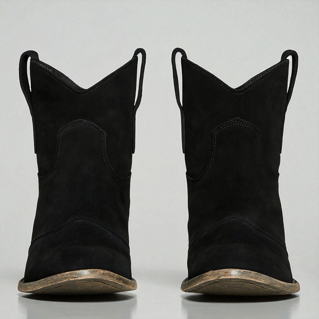 Katia - Women's Western Ankle Boots with Wide Heel