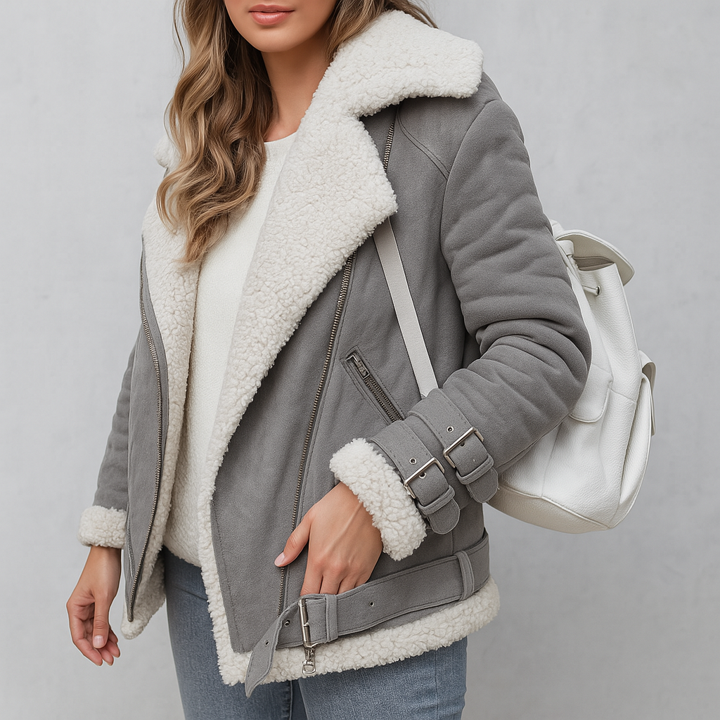 Lorena - Elegant Aviator Coat for Women