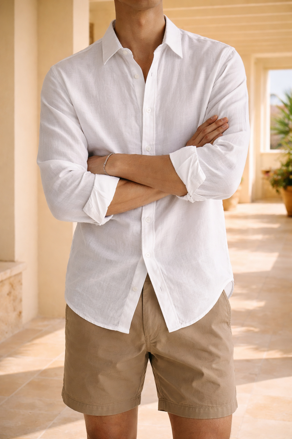 Men's Linen Shirt With Button Closure And A Relaxed Fit – A Lightweight Shirt For Summer, Everyday Wear, Vacations, And Smart-casual Style