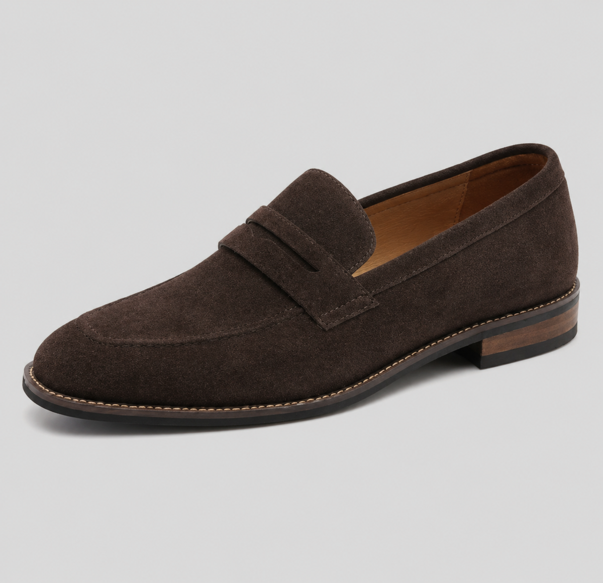 Women's Suede Penny Loafers With A Classic Flat Sole – Elegant Everyday Shoes For The Office, Everyday Wear, And Smart-casual Style