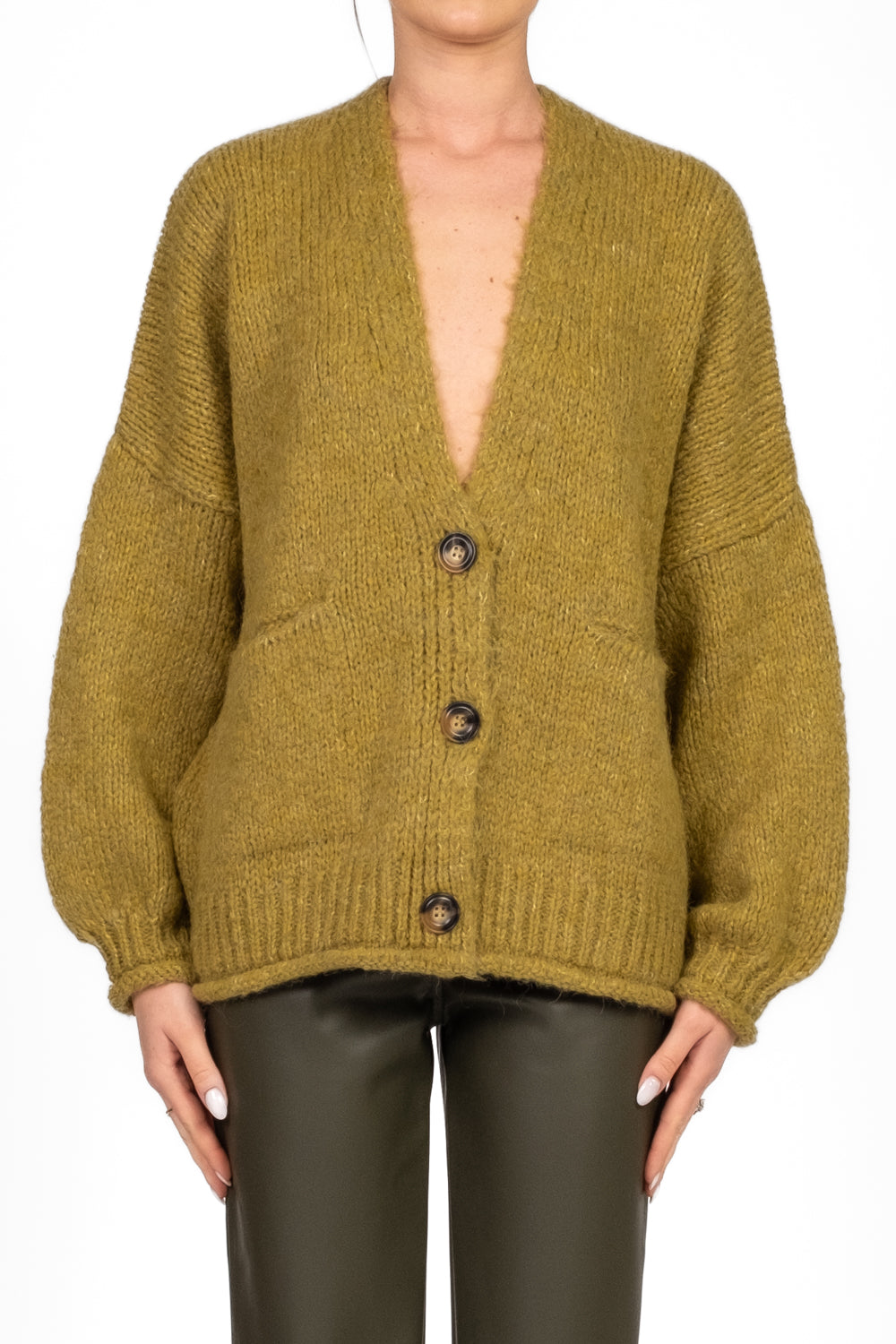 Patrizia - Balloon Sleeve Oversized Cardigan