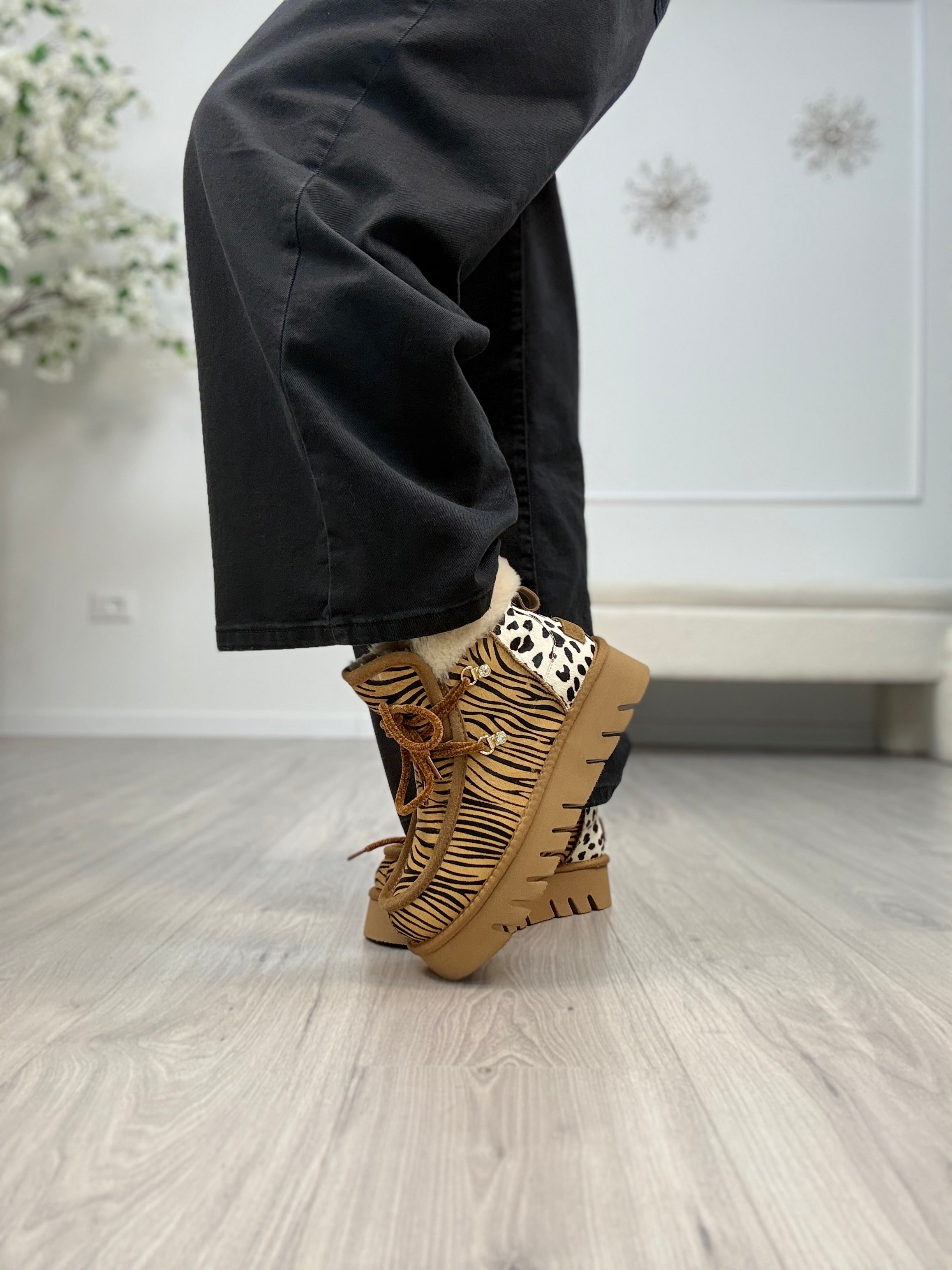 Gioia - Women's Animal Print Ankle Boots Divine Follie