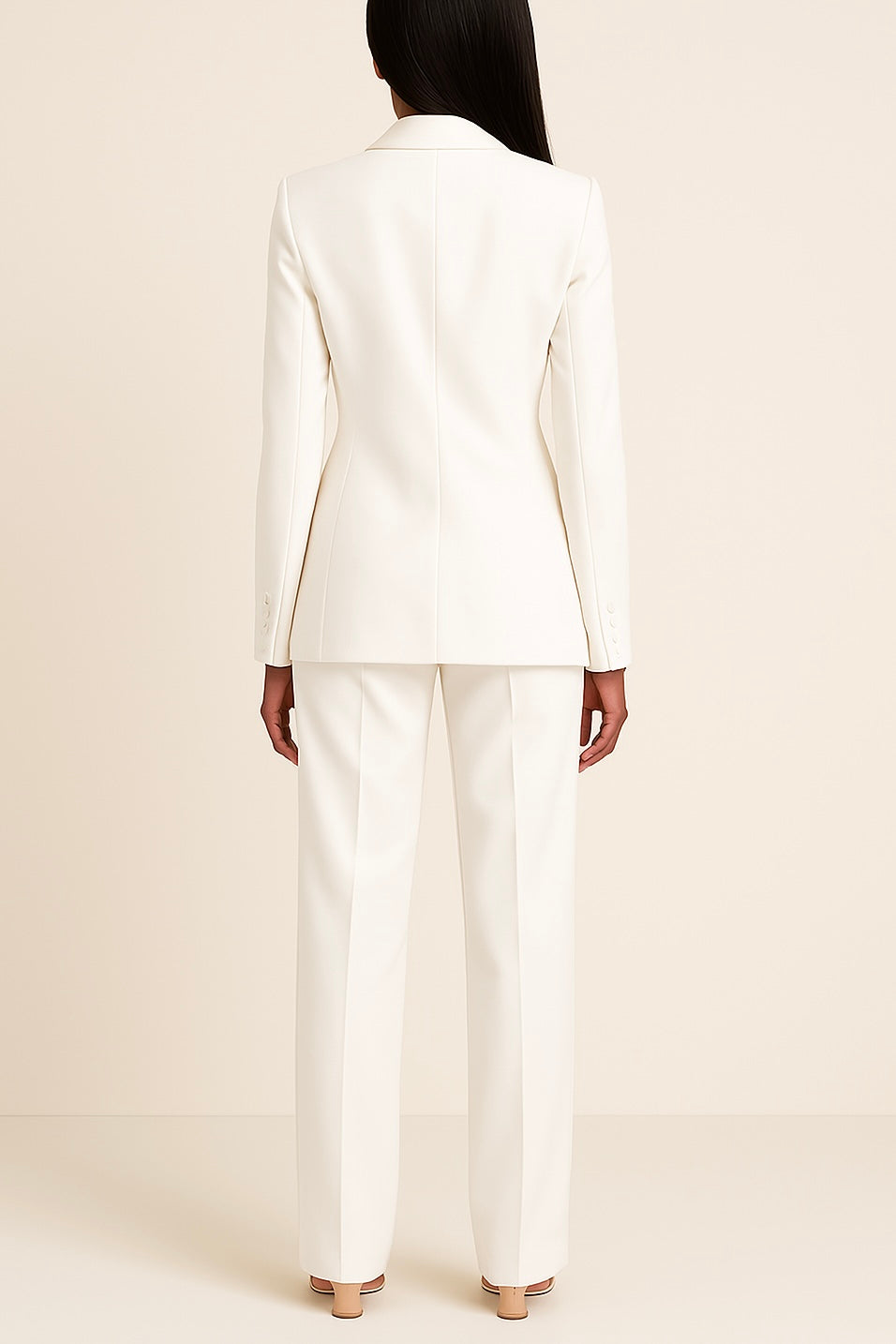 Women's Tailored Blazer And Wide-leg Pants Set – An Elegant Suit Set For The Office, Parties, And Smart-casual Style