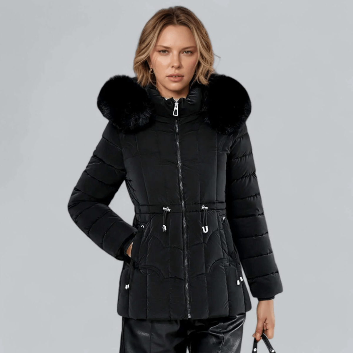 Giuliana - Women's Quilted Winter Coat with Hood