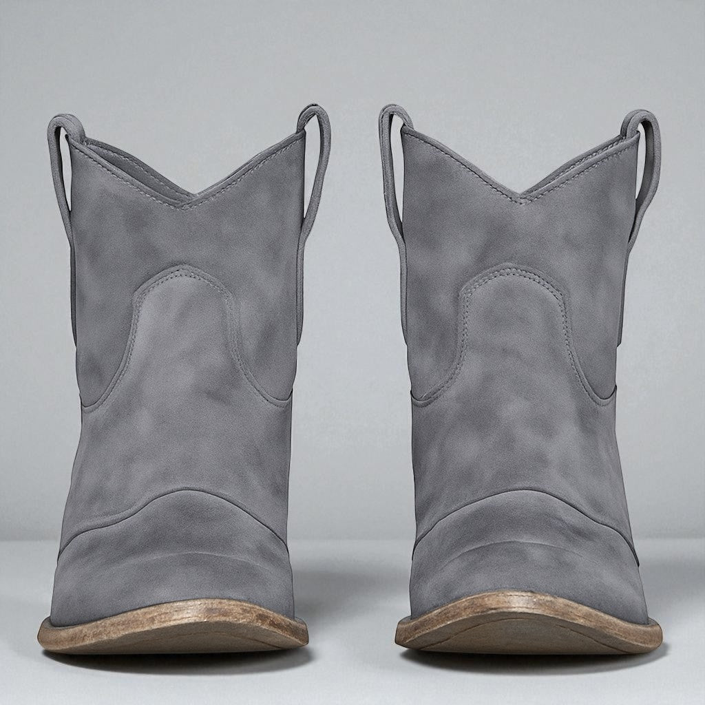 Katia - Women's Western Ankle Boots with Wide Heel