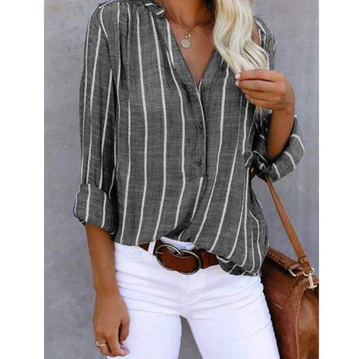 Elowen | Women Casual Striped Everyday Blouse
