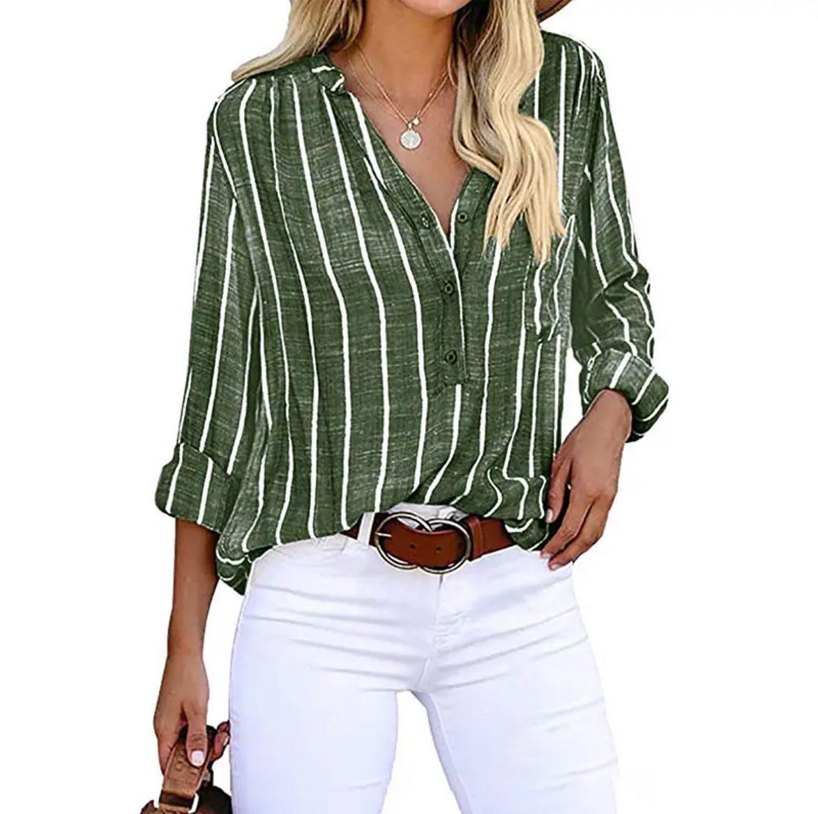 Elowen | Women Casual Striped Everyday Blouse