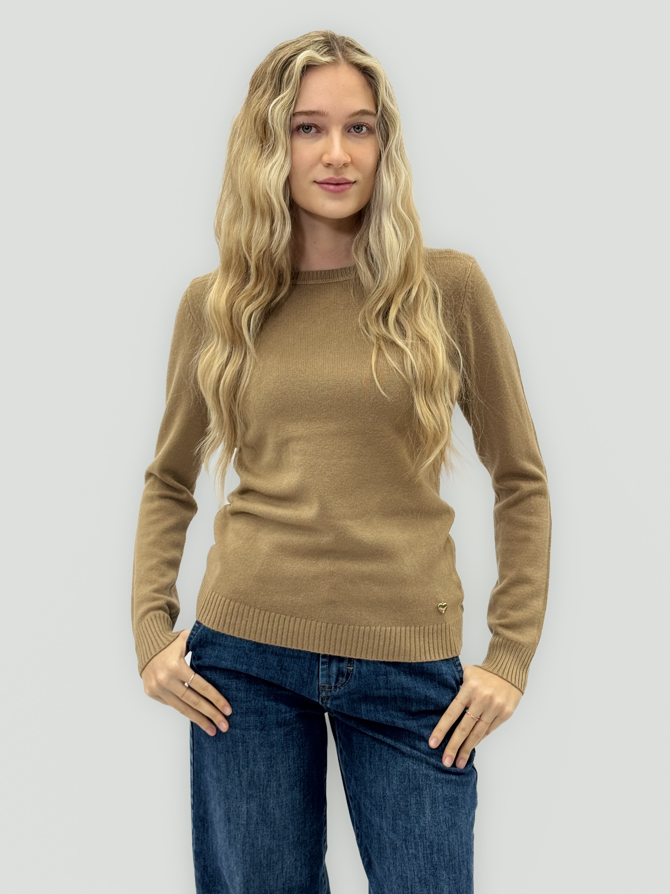 Klaudia - Women's Soft Basic Crew Neck Jumper