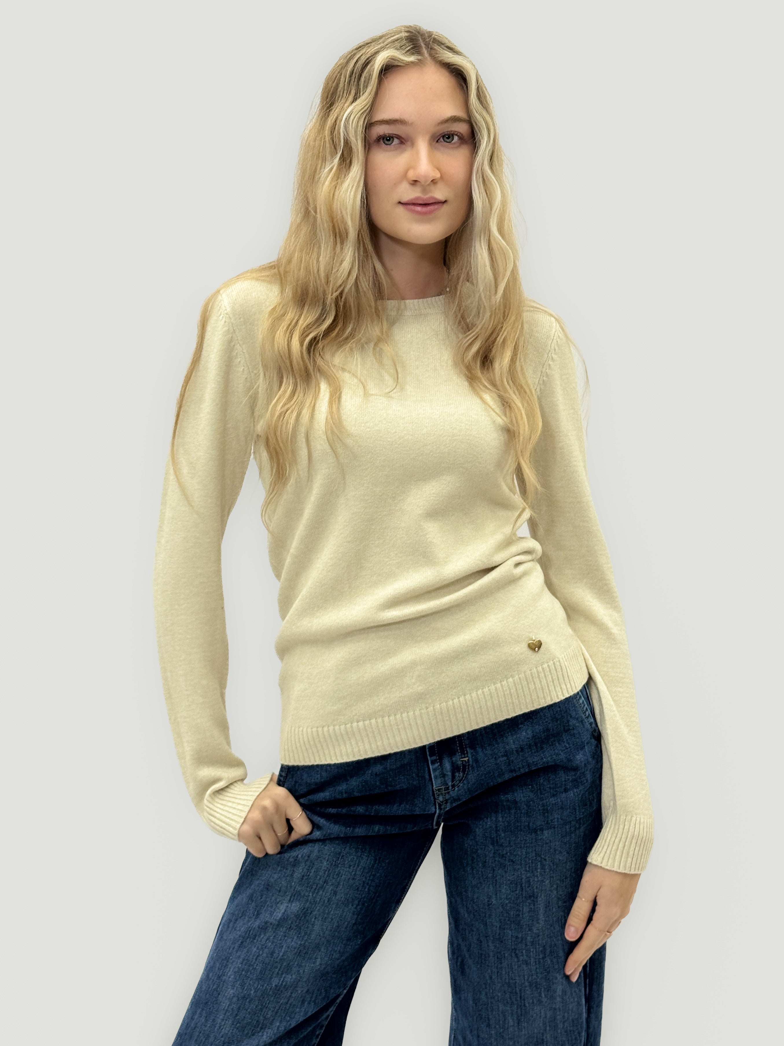 Klaudia - Women's Soft Basic Crew Neck Jumper