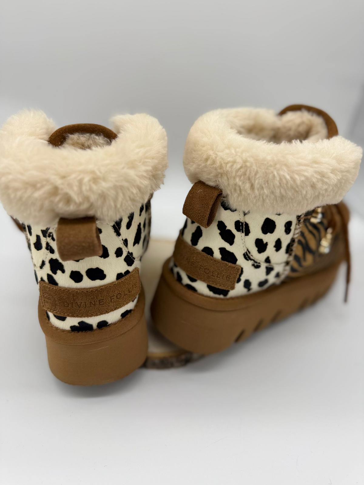 Gioia - Women's Animal Print Ankle Boots Divine Follie