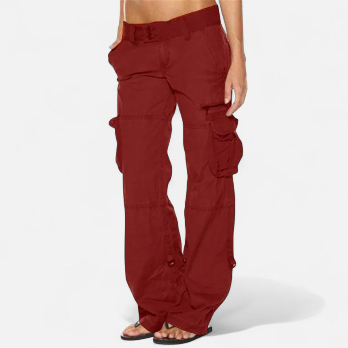 Women's Wide-leg Cargo Pants - Relaxed Utility Pants For Everyday Casual Wear