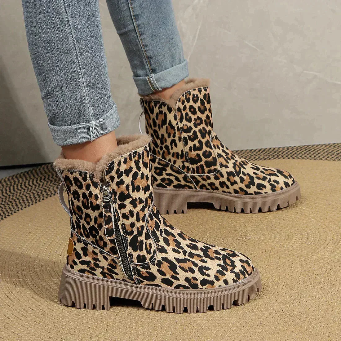Amica – Women's Elegant Boots Leopard Print