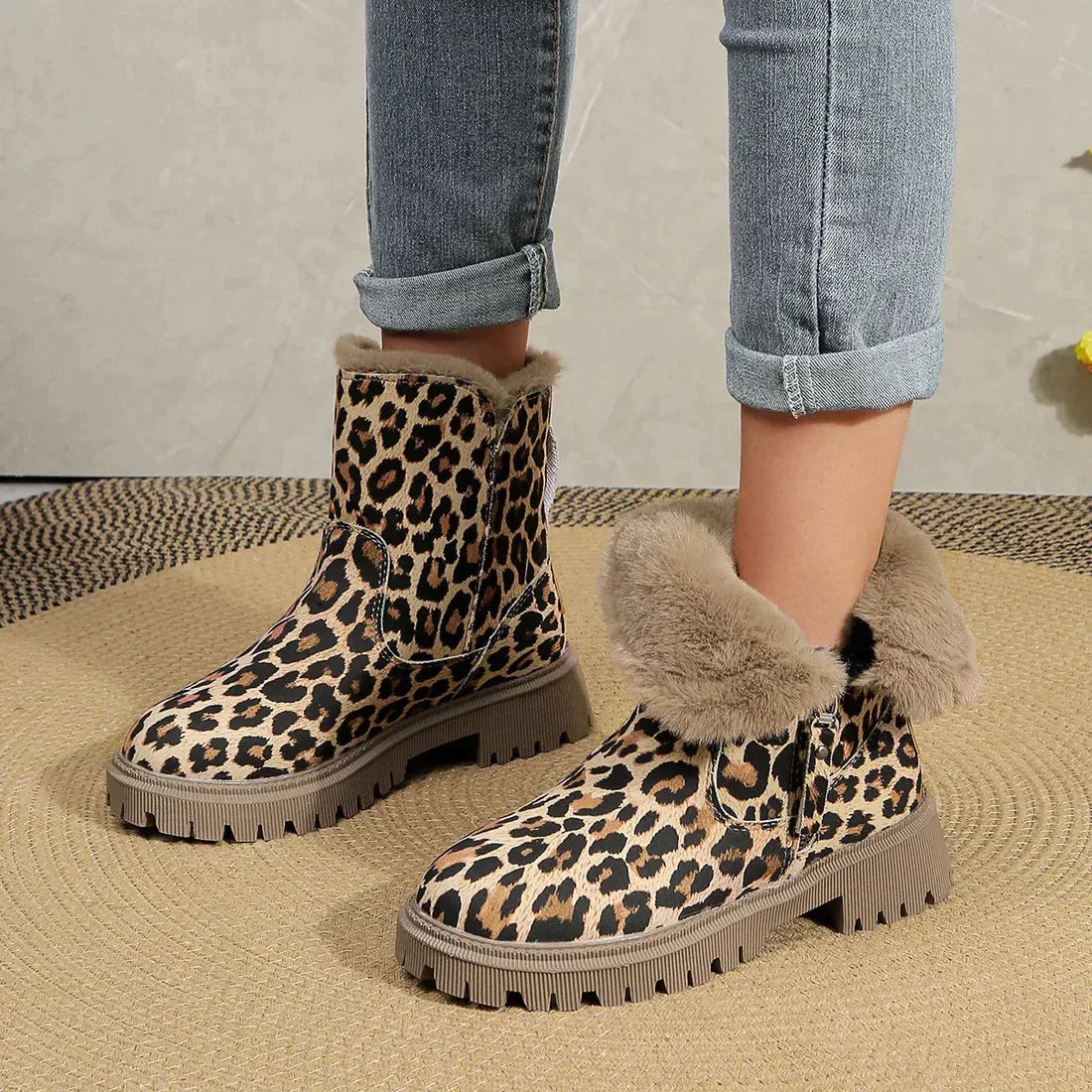Amica – Women's Elegant Boots Leopard Print