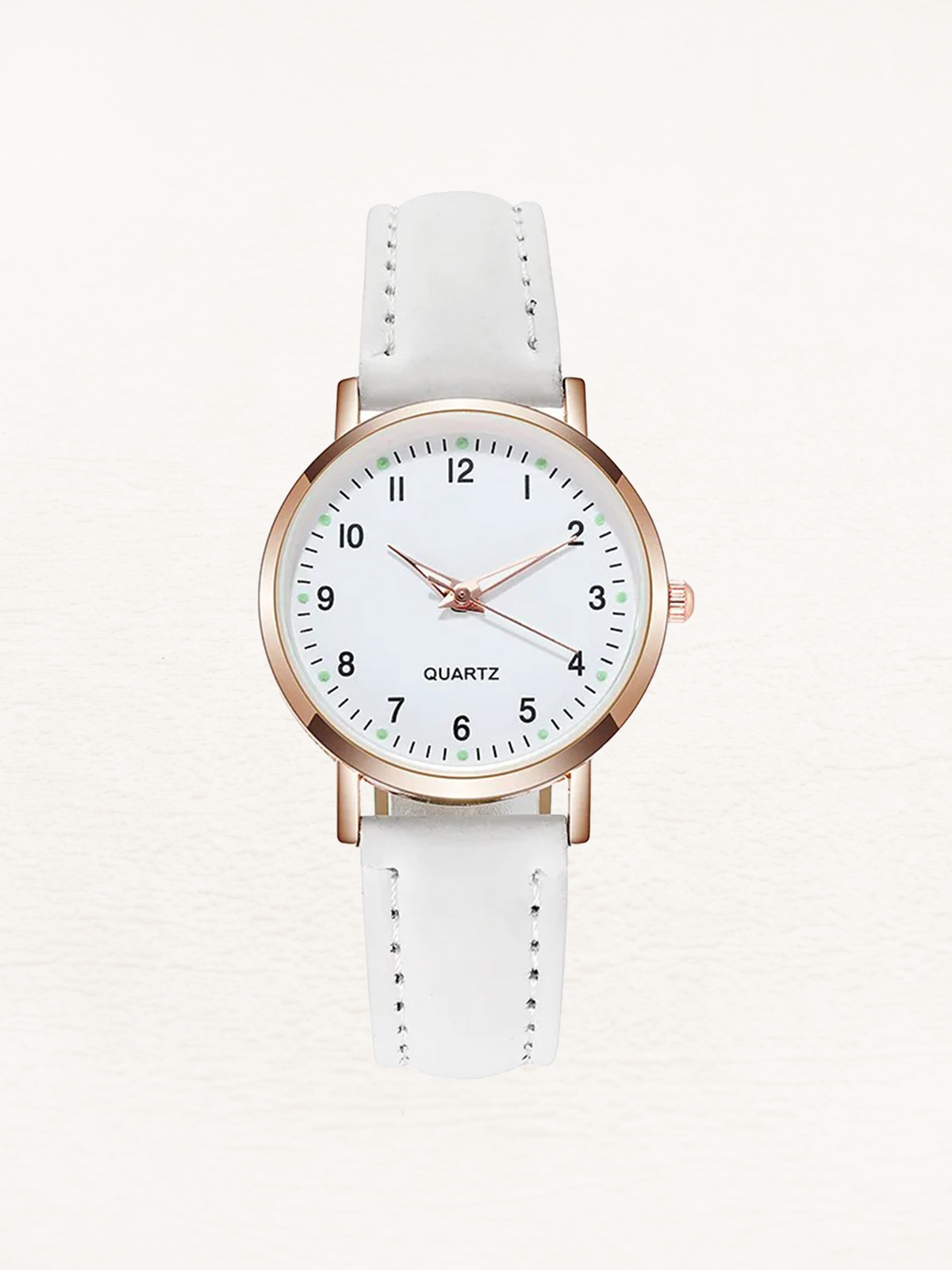 Women's Classic Leather Strap Watch - Round Dial Wristwatch For Elegant Everyday Style