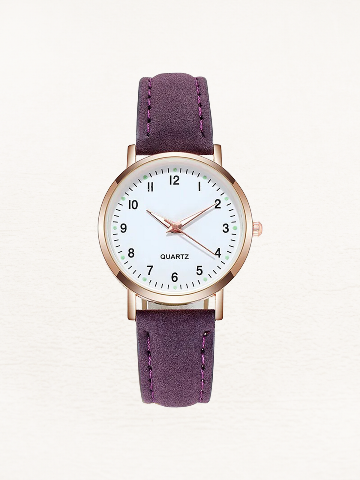 Women's Classic Leather Strap Watch - Round Dial Wristwatch For Elegant Everyday Style