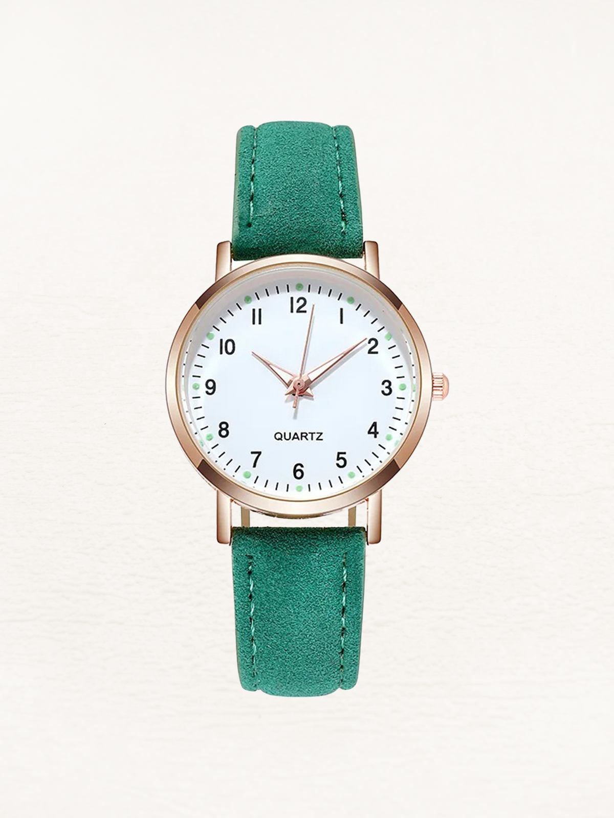 Women's Classic Leather Strap Watch - Round Dial Wristwatch For Elegant Everyday Style