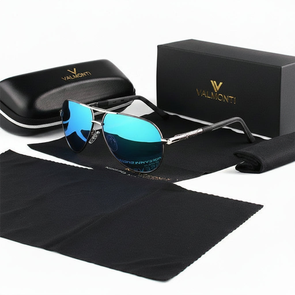 Men's Polarized Aviator Sunglasses - Lightweight Metal Frame For Outdoor Everyday Wear