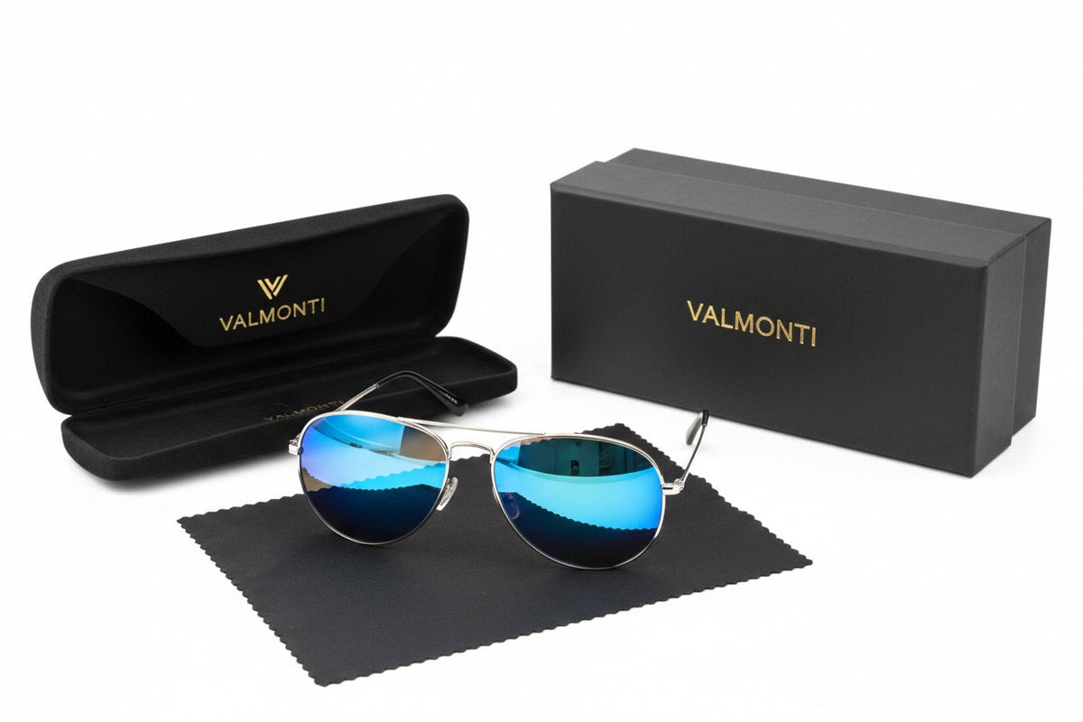 Men's Polarized Aviator Sunglasses - Lightweight Metal Frame For Outdoor Everyday Wear