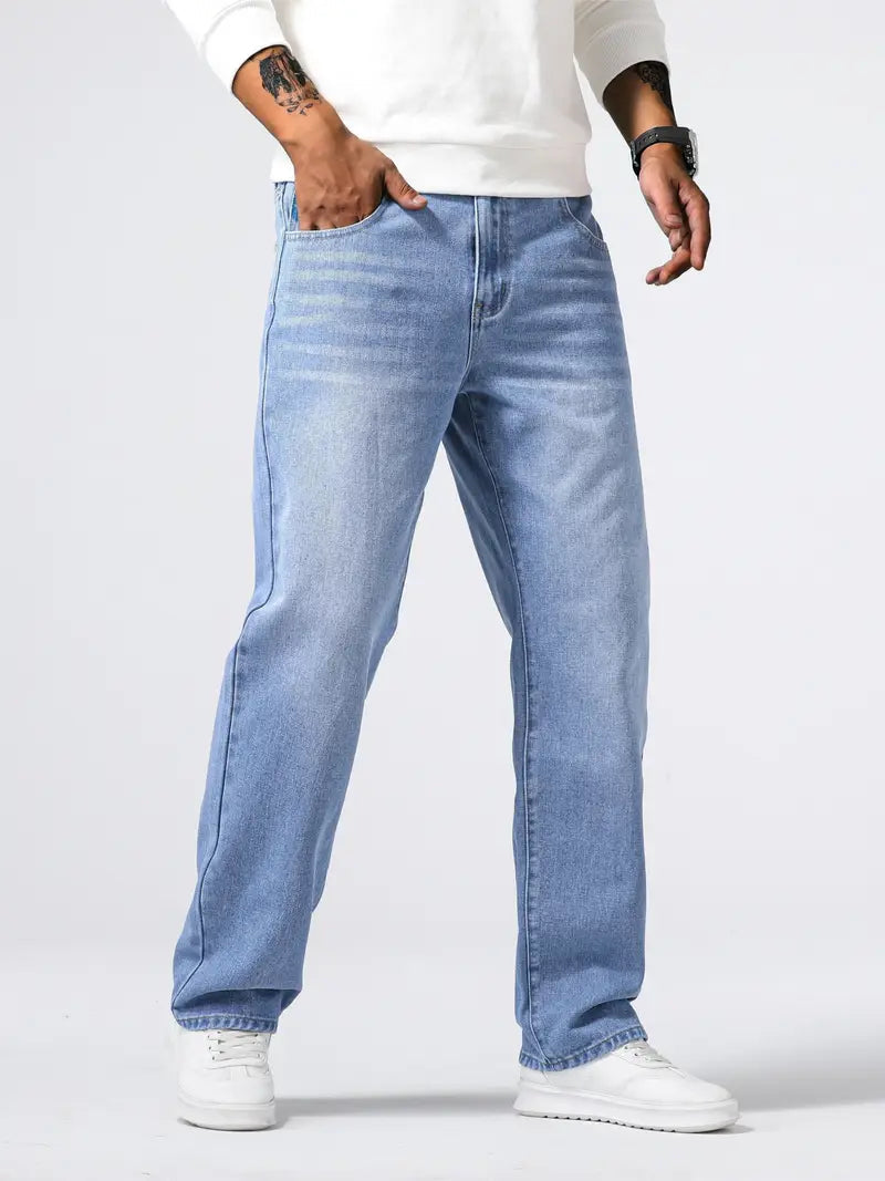 Men's Stretch Jeans In Soft Denim With A Comfortable And Flexible Fit – Stylish Everyday Jeans For Leisure, Everyday Wear, And Casual Style