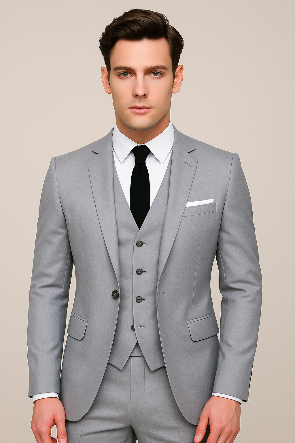 Men's Three-piece Suit - Lightweight Spring Formalwear For Weddings And Special Events